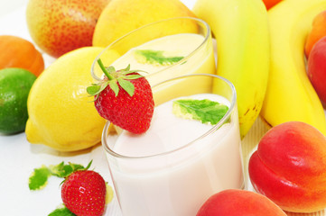 Banane, Erdbeeren