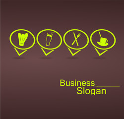 logo restauration dans signet vert