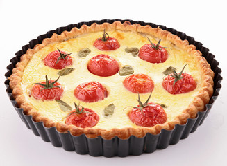 tomato basil quiche