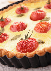 tomato basil quiche