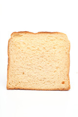 Bread slice isolated on white background