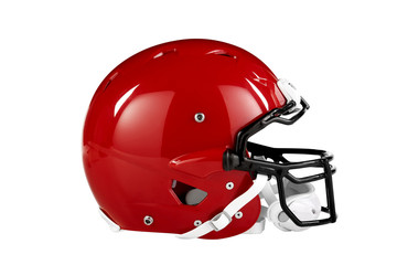 Fototapeta premium Red Football Helmet Side View