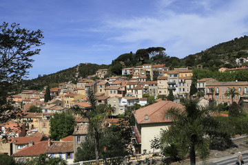Fototapeta na wymiar Bormes Les Mimosas village, Provence, France