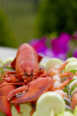 Mr Lobster and shrimp skewers