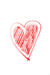 rotes Herz, Zeichnung