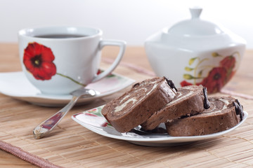 cake with tea
