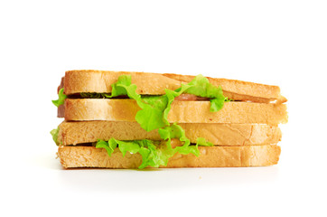 fresh sandwich isolated on a white background