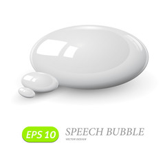 3d speech bubble background, vector