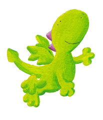 Obraz premium Cute dragon flying up