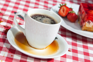 Kaffee verschüttet