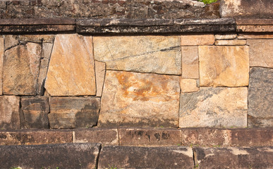 Stonework on ancient wall