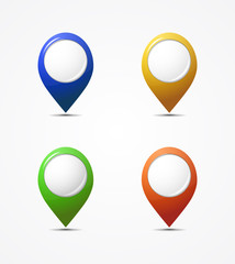 Vector map pointer icons