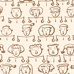 Kids Choir Pattern.