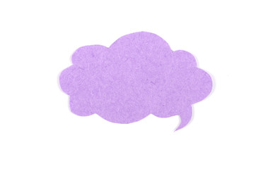 the thought of old paper isolated on white