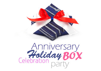 gift box with ribbon isolated on white