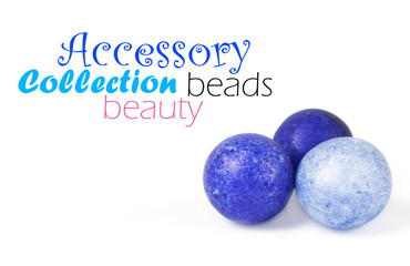 Color beads isolated on white