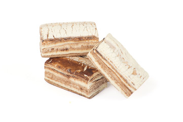 Nougat on the white background