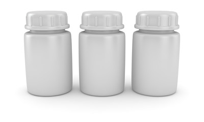 Three pill bottles