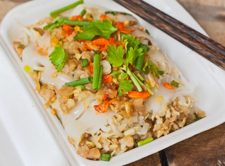 Chinese style roll noodle, packed for ready to take out