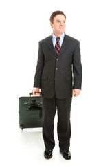 Full Body View of Business Traveler