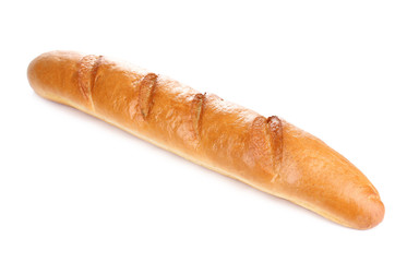 Aromatic baguette isolated on white