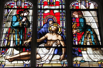 Obraz premium Vitrail de l'église Saint-Germain-l'Auxerrois à Paris