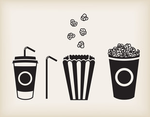 Vector popcorn set
