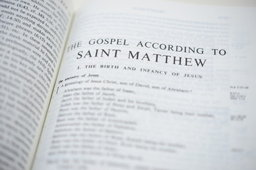 Obraz premium Bible according to ST Mathew