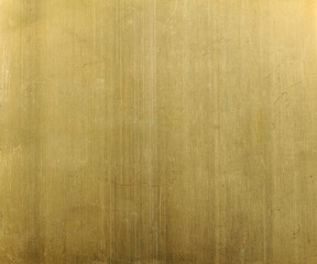 Old yellow brass metal plate