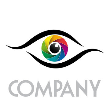 Logo rainbow eye, iris # Vector