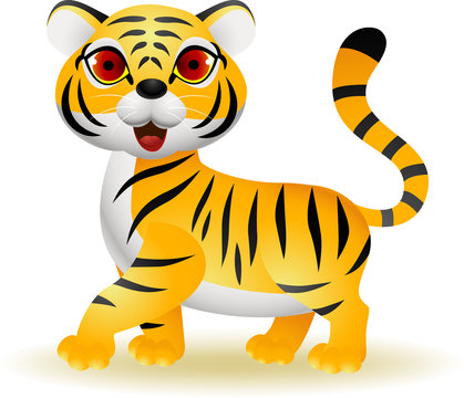 Funny tiger cartoon