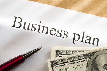 Business plan conception with money