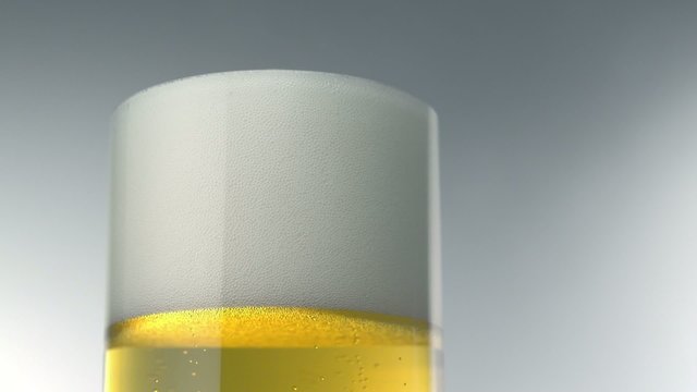 Pouring beer into glass, Slow Motion