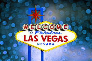 welcome to Fabulous Las Vegas Sign with beautiful background