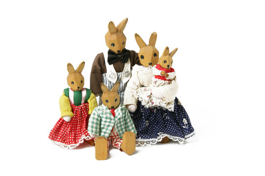 Family of toy rabbits