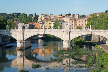 Fototapeta na wymiar Widok z dzielnicy Trastevere w Rzymie - Włochy