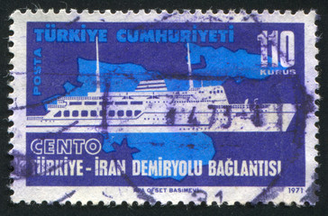 ferry and map of lake Van