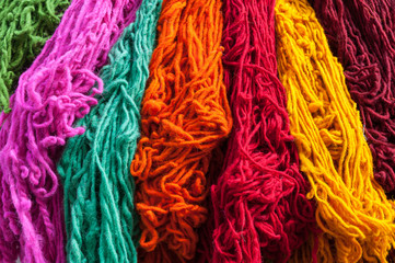 Colored wool for knitting Essaouira Morocco