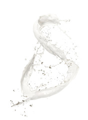 Milk splash, isolated on white background