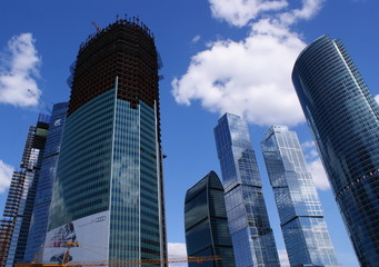 Fototapeta na wymiar Wieżowce Moskwy. Rosja