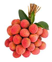 litchi isolated on white background