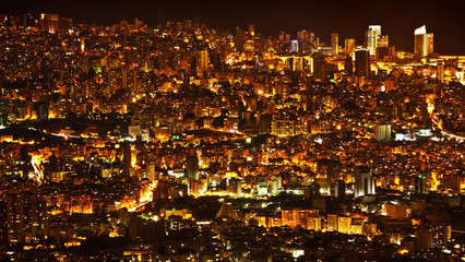 Fototapeta premium Tło miasta w nocy