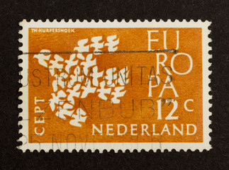 HOLLAND - CIRCA 1960: Stamp printed in the Netherlands