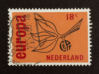 HOLLAND - CIRCA 1960: Stamp printed in the Netherlands