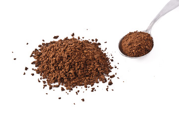 caffè solubile e cucchiaio