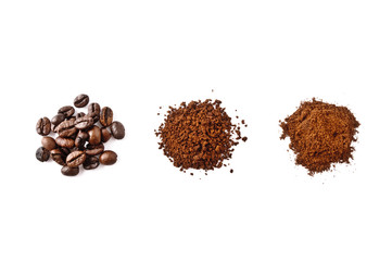 caffè in grani, solubile, in polvere