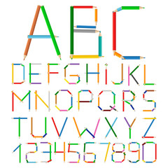 Colored Pencils Alphabet