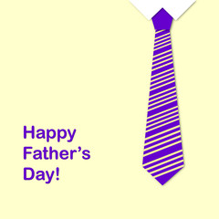 Tie and the sentence happy fathers day