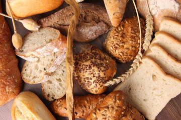 assortment of baked bread 