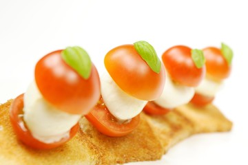 tomato mozzarella sticks - obrazy, fototapety, plakaty